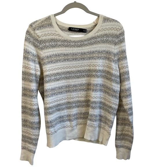 Lauren Ralph Lauren Sweaters - Lauren Ralph Lauren Womens Wool Blend Fair Isle Sweater Knit Pullover Winter XL